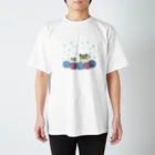 あかえほ & ちびそざいのかえるの親子【あかえほ公式】 スタンダードTシャツ