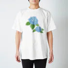 気ままに創作　よろず堂のあじさい　青 Regular Fit T-Shirt