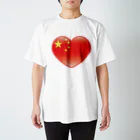 AURA_HYSTERICAのChinese_heart_flag スタンダードTシャツ