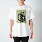 もよういぬ（グッズ販売）の１８　ねこ（反転色） Regular Fit T-Shirt