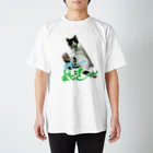 あかねこ＊殺処分を０にのどすこい!!よもぎくん スタンダードTシャツ