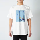 ピーちゃんの里のコロナを気にする密インコ スタンダードTシャツ