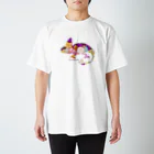 爬虫類カフェ ふぁにくり 京都祇園本店のエボシカメレオン 和柄 Regular Fit T-Shirt