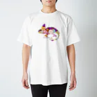 爬虫類カフェ ふぁにくり 嵐山店のエボシカメレオン 和柄 Regular Fit T-Shirt