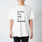 Happiness floating on the SOUPのLove you,you,peace and Basketball Regular Fit T-Shirt