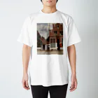 public domainのデルフトの小道 / ヨハネス・フェルメール Regular Fit T-Shirt