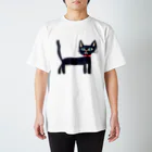 tapokoneのお店のくろねこ スタンダードTシャツ