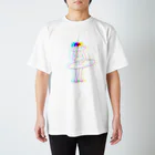 COLOR of the MANのTriple OYAJI -white- Regular Fit T-Shirt