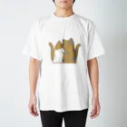 かわいいもののおみせ　いそぎんちゃくの表裏印刷　仲良し猫　三毛&サビ Regular Fit T-Shirt