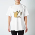 かわいいもののおみせ　いそぎんちゃくの表裏印刷　仲良し猫　茶トラ&ポインテッド Regular Fit T-Shirt