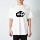 押し売り洋品店『ボルゾ』のFree Wi-Wi（黒抜き） スタンダードTシャツ