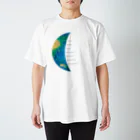 ShikakuSankakuの地球と月の満ち欠け　(月から見た地球) Regular Fit T-Shirt