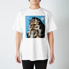 瞬くの店❤️の猫じじい スタンダードTシャツ