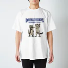 ねこのTシャツやさんのDOUBLE RIDERS あお スタンダードTシャツ