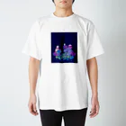 イラストレーター おおでゆかこの紫陽花の湖畔 スタンダードTシャツ