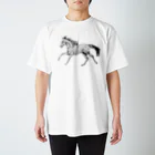 馬の絵の画家　斉藤いつみの馬の素描Tシャツ2 スタンダードTシャツ