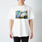 miukissimoの空飛ぶカラフル傘2 Regular Fit T-Shirt