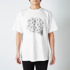 夜舟のぬりえ紫陽花 Regular Fit T-Shirt