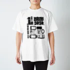 tunralの一人でいさせろロックフェスT(黒/両面) スタンダードTシャツ