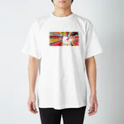 Danke Shoot Coffeeの仙台の七夕飾りを見上げたら飛行少女 Regular Fit T-Shirt