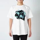 夜舟の黒紫陽花 Regular Fit T-Shirt
