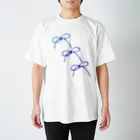 ドドッセイ・ドド美　ショップのあお三連ちょうちょ結び Regular Fit T-Shirt