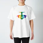 藻っくんSTOREのトビイカ（カラフル裏文字） スタンダードTシャツ