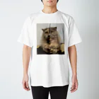 ネコまにあ 【12匹の猫➕うずら】のサビ猫はなちゃん Regular Fit T-Shirt