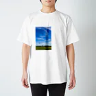 旅先pics📸の河原のグライダー スタンダードTシャツ