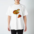 水彩イラストグッズのPIZZA Regular Fit T-Shirt