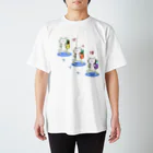 みやたに。工房のポン酒ライフねこちゃん スタンダードTシャツ