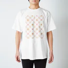 なつの刺し子のsasiko-変わり七宝（花）- Regular Fit T-Shirt