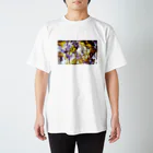 兎派のpaint_01_landscape(purple) Regular Fit T-Shirt