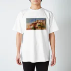 ART_collectionの「カーニュの郵便局の庭からの眺め」ルノワール スタンダードTシャツ