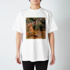 ART_collectionの「風景の中のピンクと黄色の女性」ルノワール Regular Fit T-Shirt