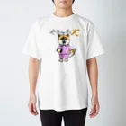 NUCCHの夜勤明犬(柴犬-文字あり) Regular Fit T-Shirt