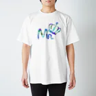 Mr.Rightのカップルコーデ トレンドの花柄ファッション 「Mr.」メンズ　ブルー スタンダードTシャツ