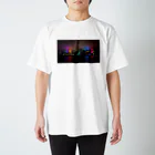 旅先pics📸の曇天の台北外灘の夜景 スタンダードTシャツ