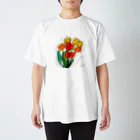 Com illustrationのそよそよチューリップ Regular Fit T-Shirt