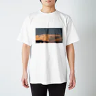 ももたんの夏の夕日に照らされた積乱雲(雷雲) Regular Fit T-Shirt