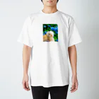 inubotのしっぽと紫陽花 Regular Fit T-Shirt
