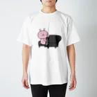 ゆずぽろの昼休みのピアノを弾くゆずぽろ スタンダードTシャツ