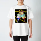 aya6timesの三角コーンアイス　黒 スタンダードTシャツ