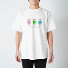 ぶるるショップのクリームソーダ  イチゴ  メロン  ブルー   ねこ集合 Regular Fit T-Shirt