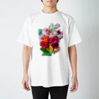 花のある生活のカラフルローズ Regular Fit T-Shirt
