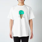なでしこ@デザインのチョコミントアイスクリーム Regular Fit T-Shirt