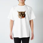 げんきもりもりのぽろにゃん猫のシュラ スタンダードTシャツ
