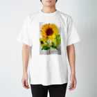 atorie-tetsu2020の花 Tシャツ　ひまわり Regular Fit T-Shirt