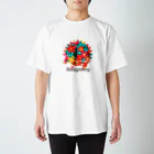 さがみ屋のHedgehog flower Regular Fit T-Shirt