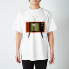 illust_designs_labのレトロな昭和の可愛いテレビのイラスト 脚付き  スタンダードTシャツ